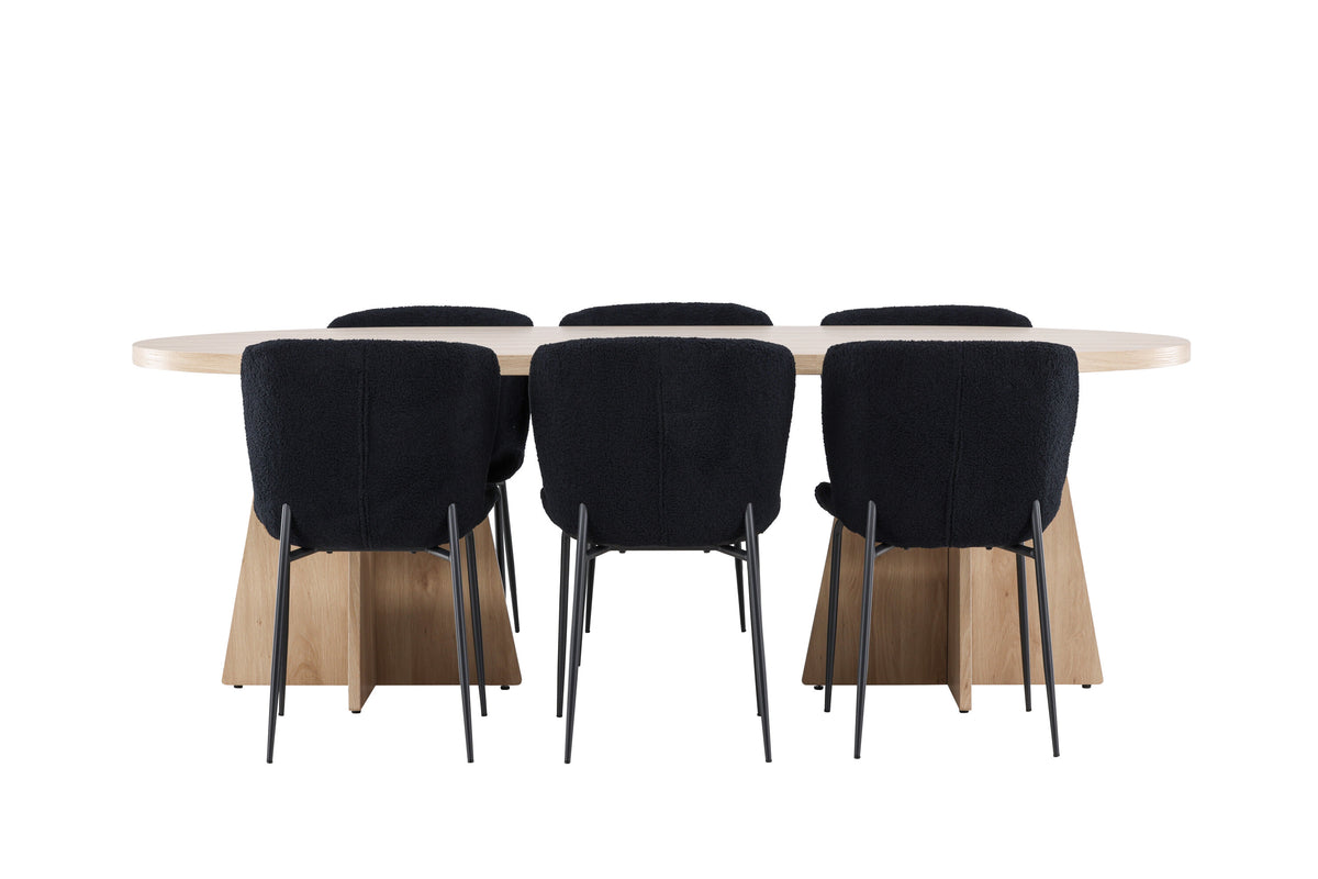 Bootcut Matbord med Modesto Stolarna – MDF