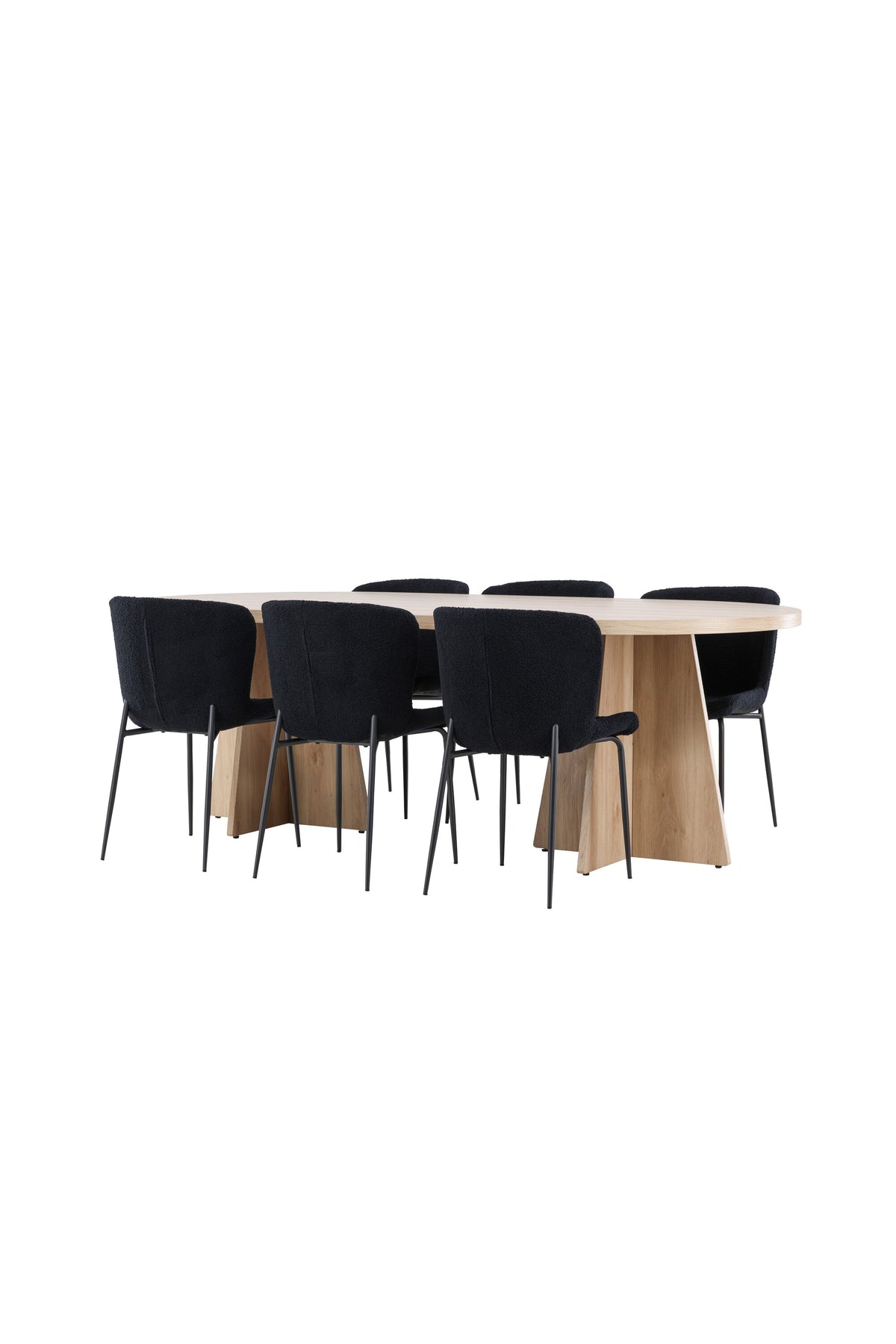 Bootcut Matbord med Modesto Stolarna – MDF