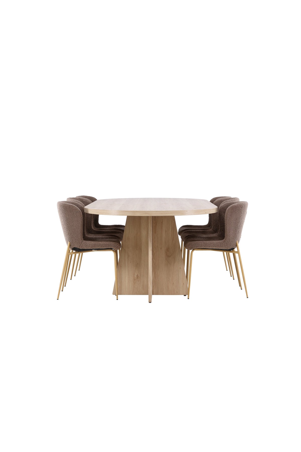 Bootcut Matbord med Modesto Stolarna – MDF