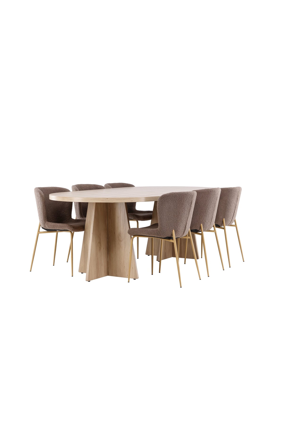Bootcut Matbord med Modesto Stolarna – MDF