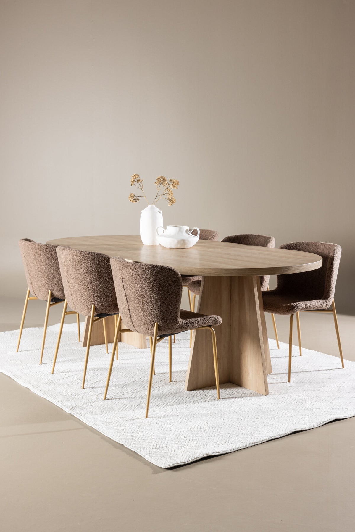 Bootcut Matbord med Modesto Stolarna – MDF