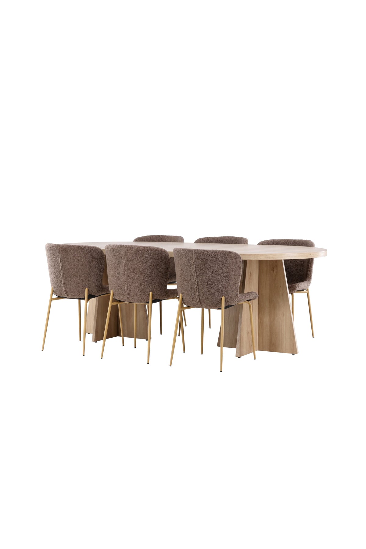 Bootcut Matbord med Modesto Stolarna – MDF