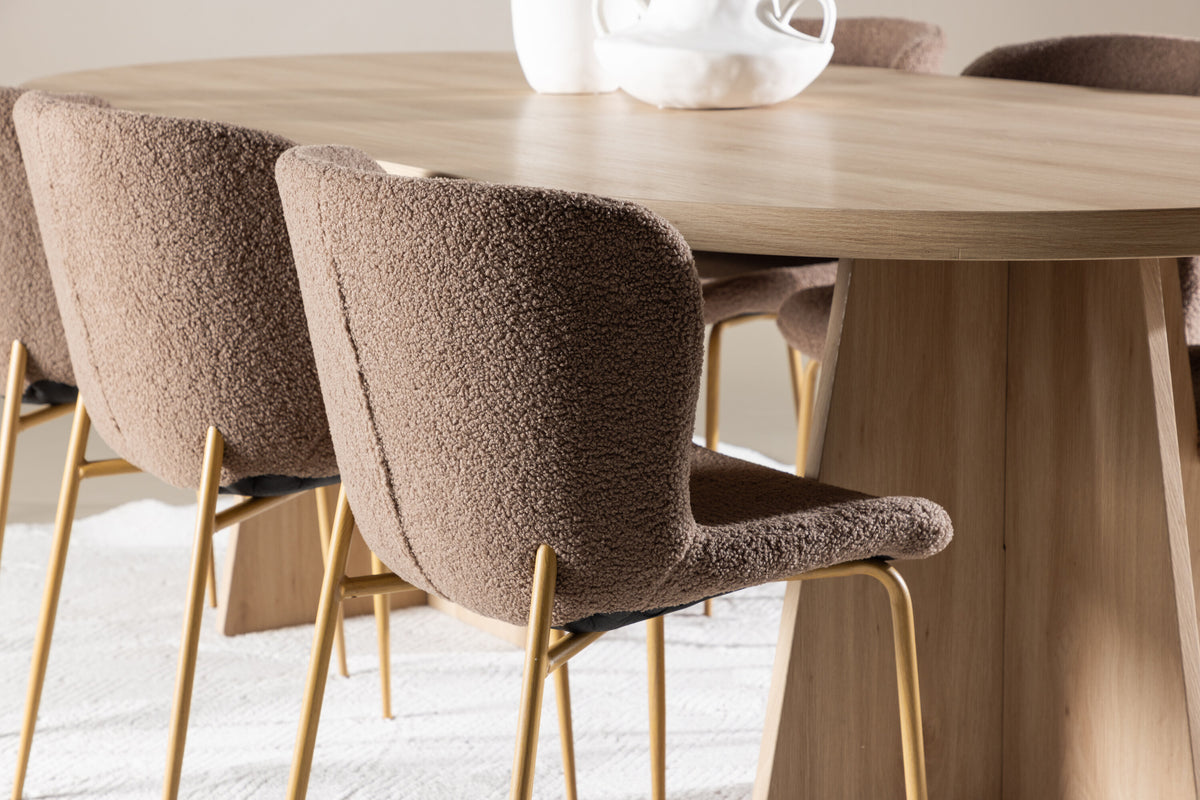 Bootcut Matbord med Modesto Stolarna – MDF