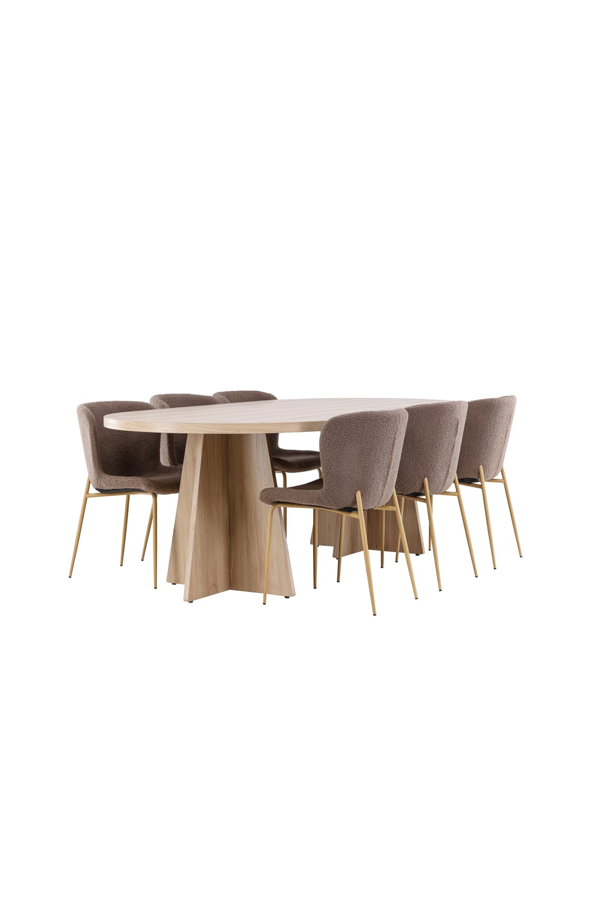 Bootcut Matbord med Modesto Stolarna – MDF