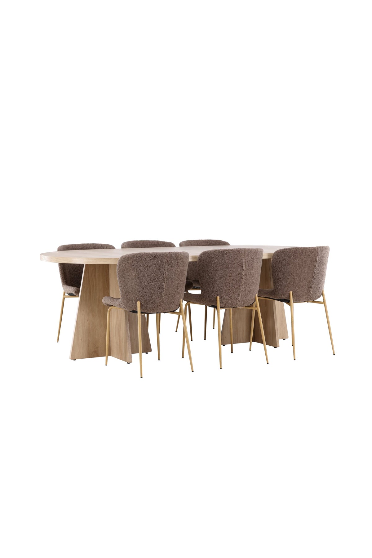Bootcut Matbord med Modesto Stolarna – MDF