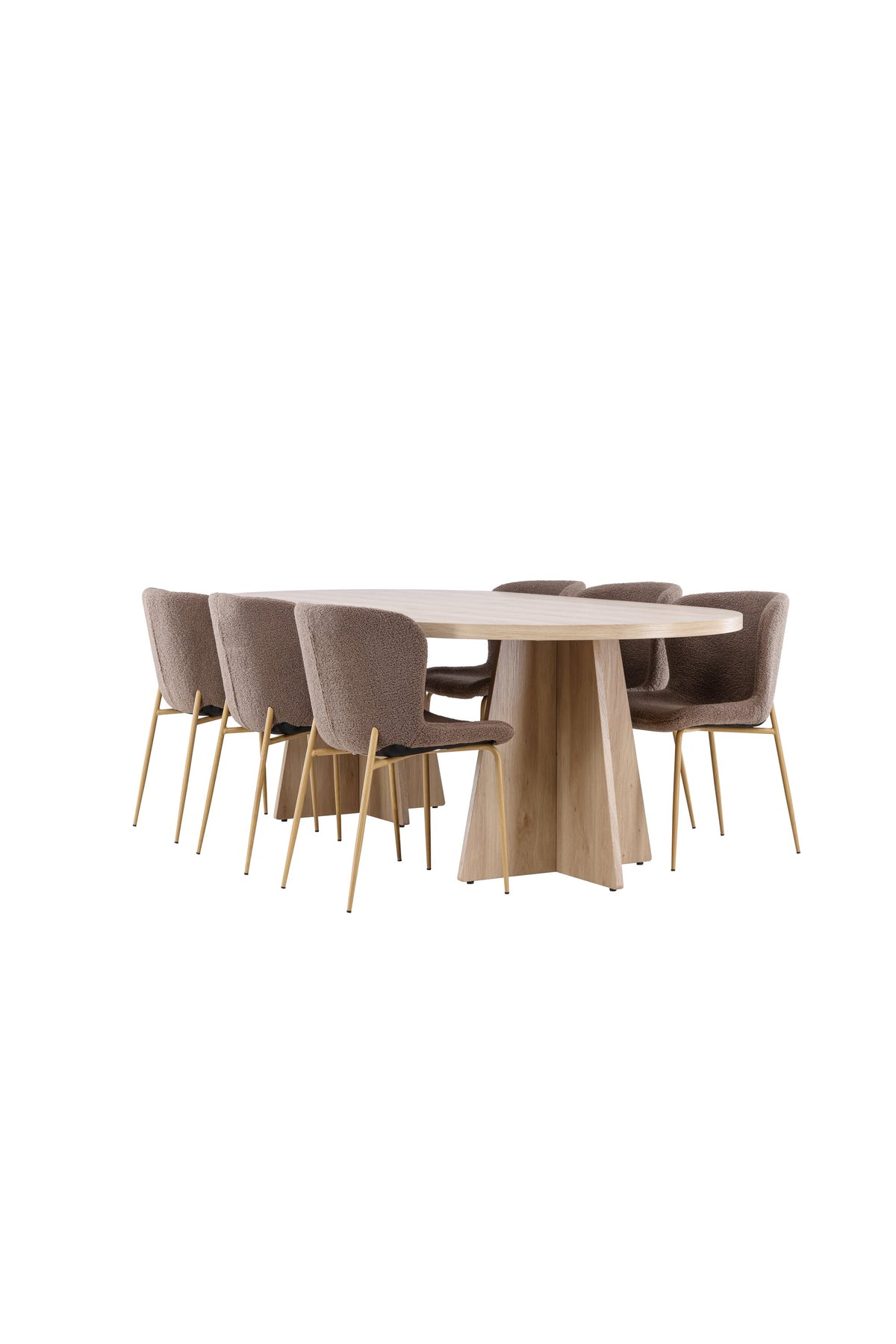 Bootcut Matbord med Modesto Stolarna – MDF