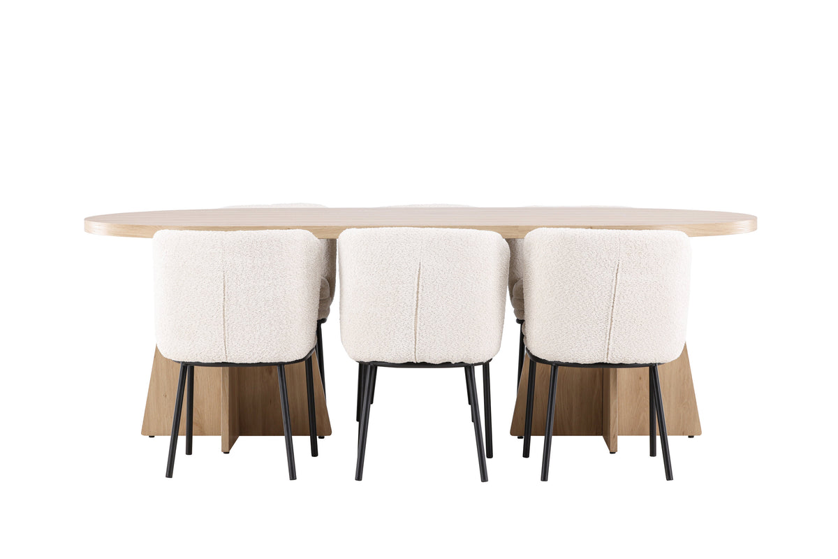 Bootcut Matbord med Agnes Stolarna