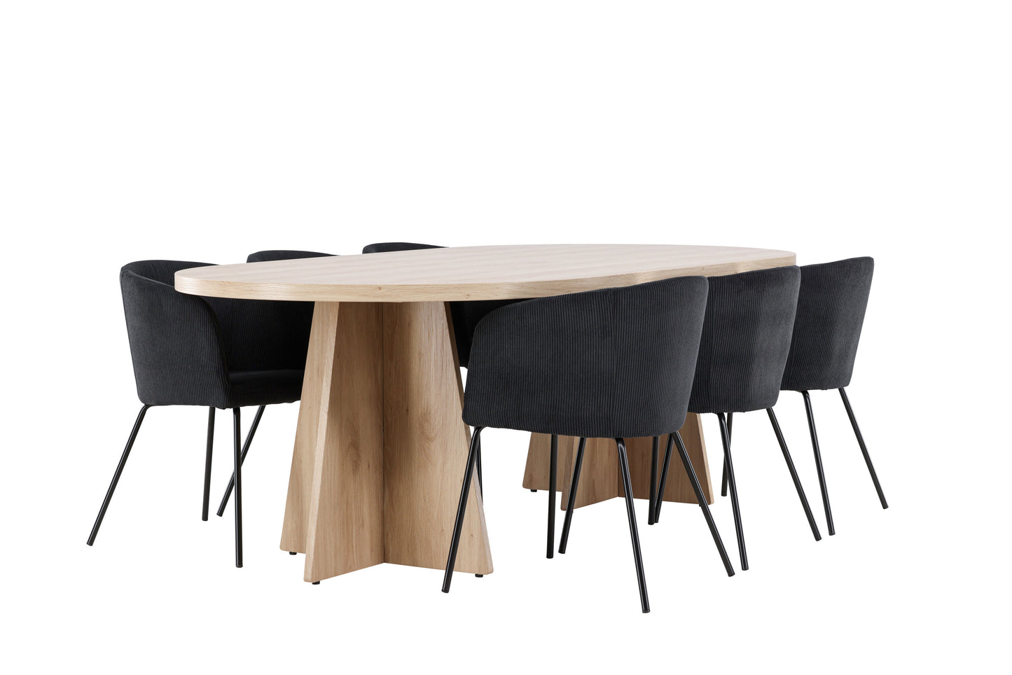Bootcut Matbord med Berit Stolarna – MDF