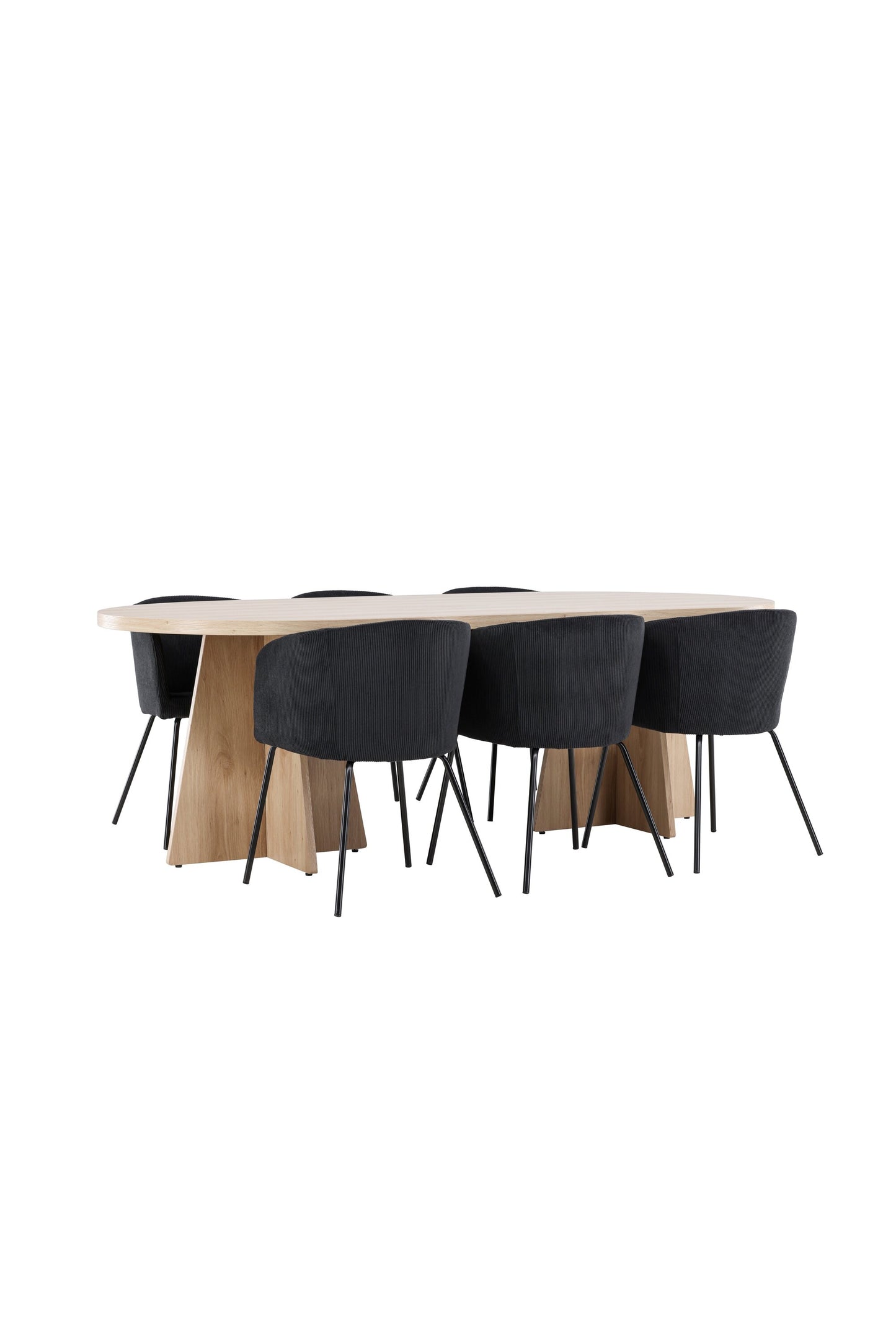 Bootcut Matbord med Berit Stolarna – MDF