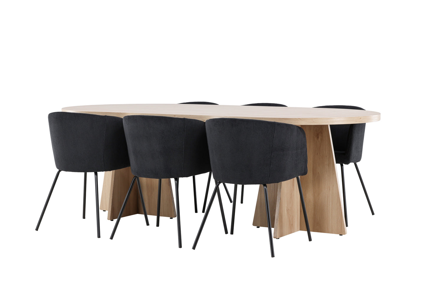 Bootcut Matbord med Berit Stolarna – MDF