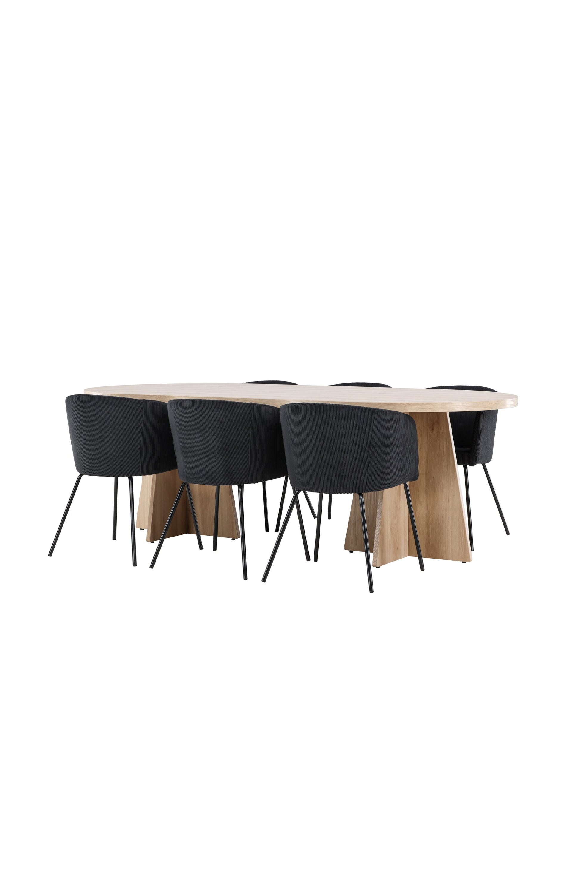 Bootcut Matbord med Berit Stolarna – MDF