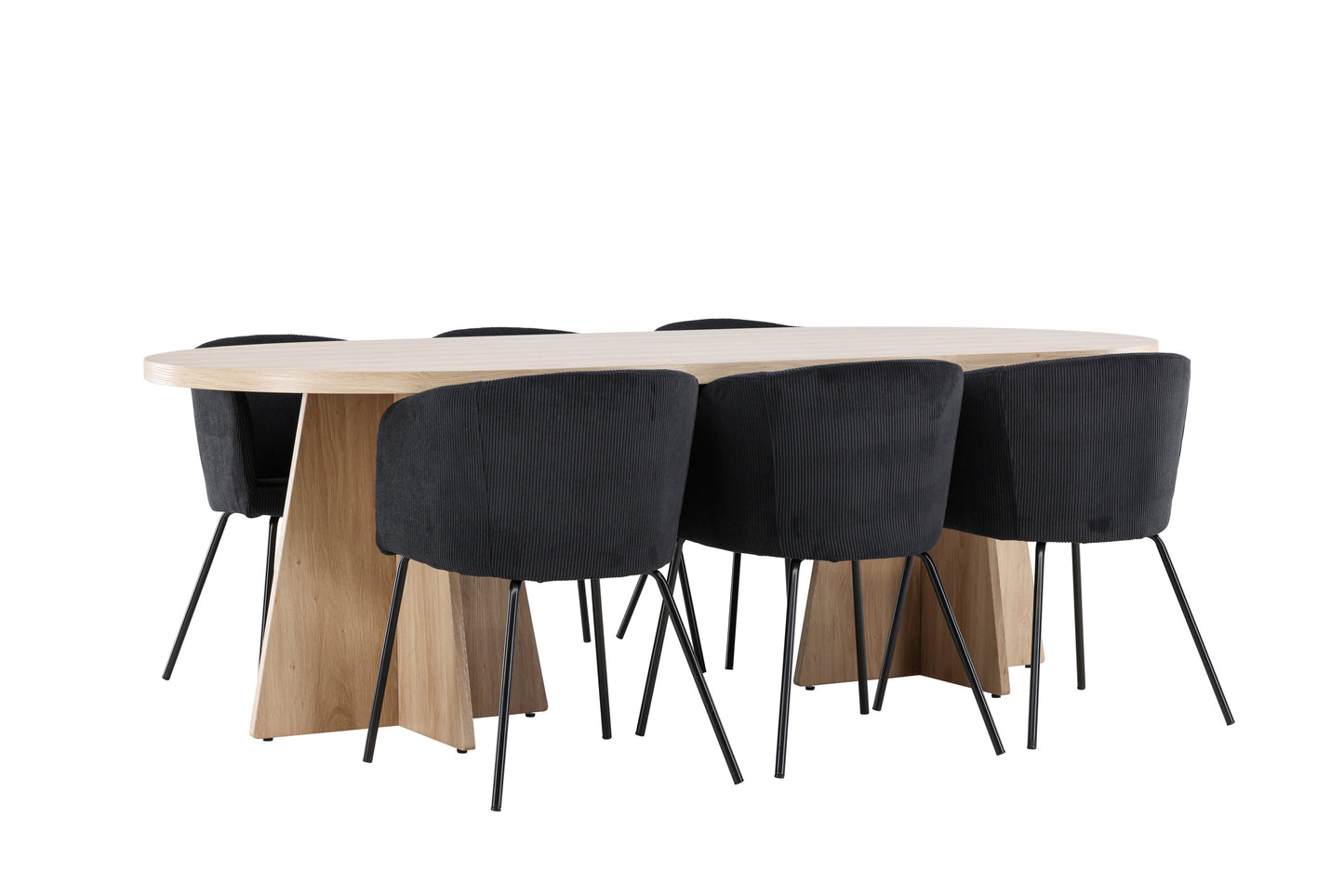 Bootcut Matbord med Berit Stolarna – MDF