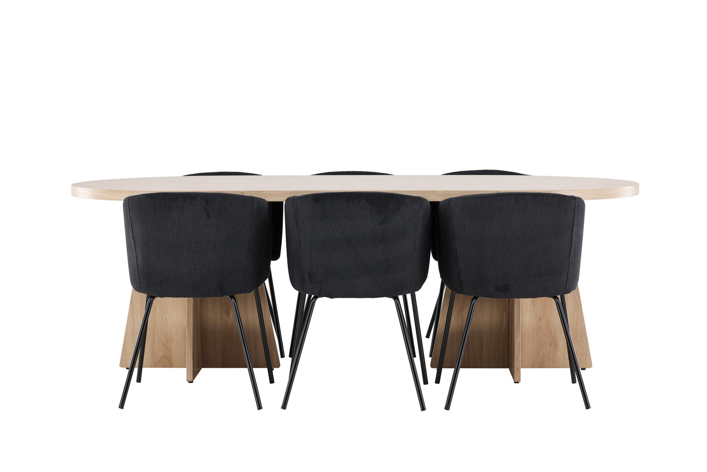 Bootcut Matbord med Berit Stolarna – MDF