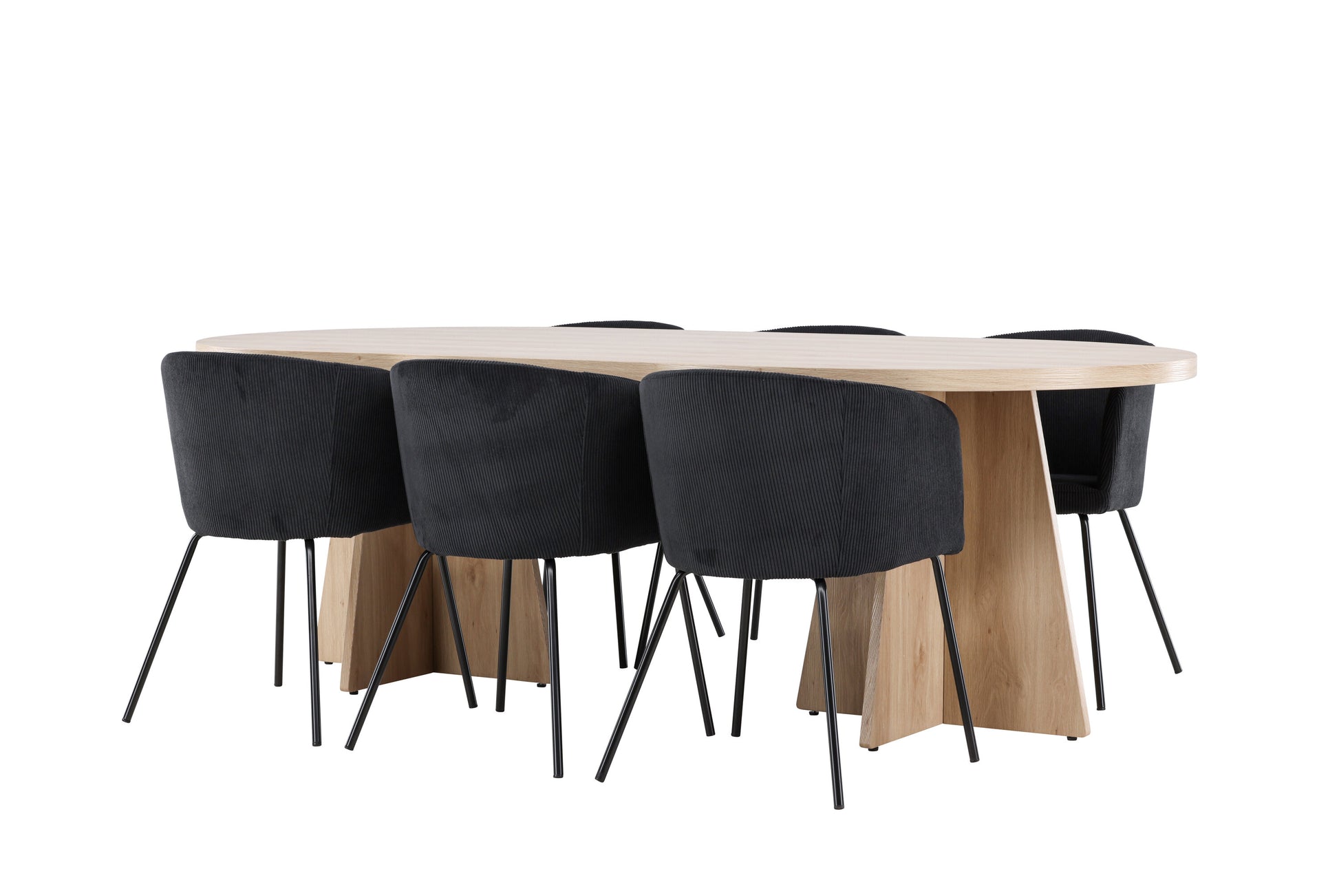 Bootcut Matbord med Berit Stolarna – MDF