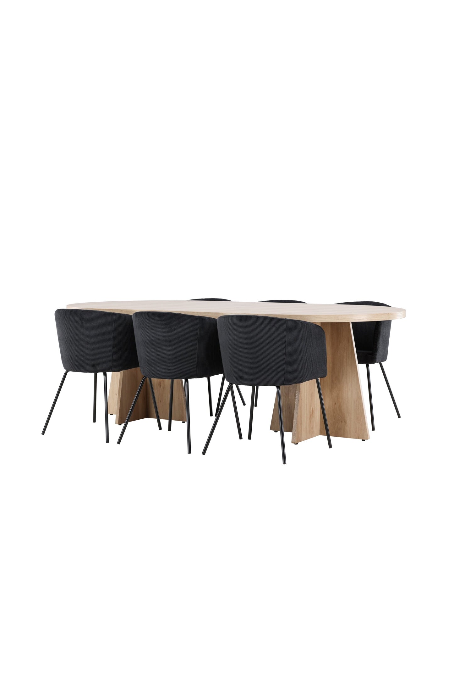 Bootcut Matbord med Berit Stolarna – MDF