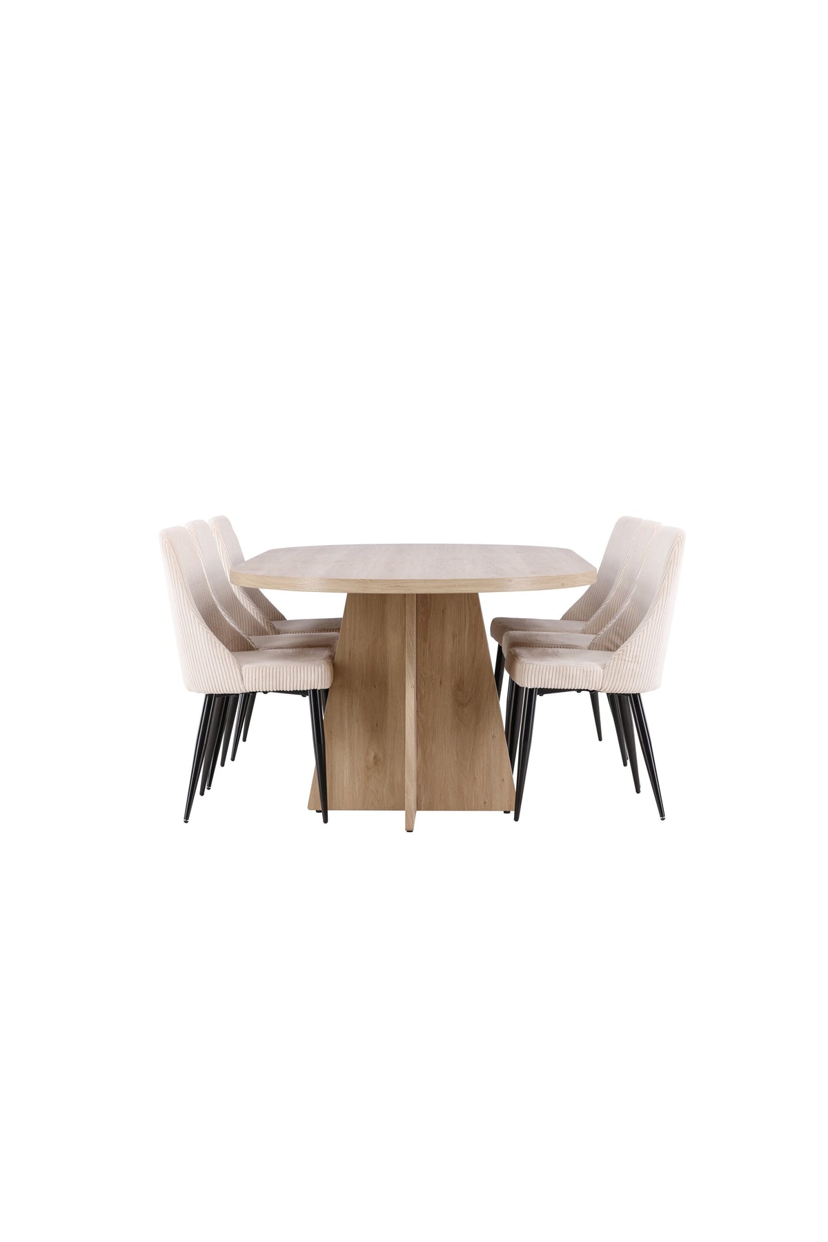 Bootcut Matbord med Leone Stolarna – MDF