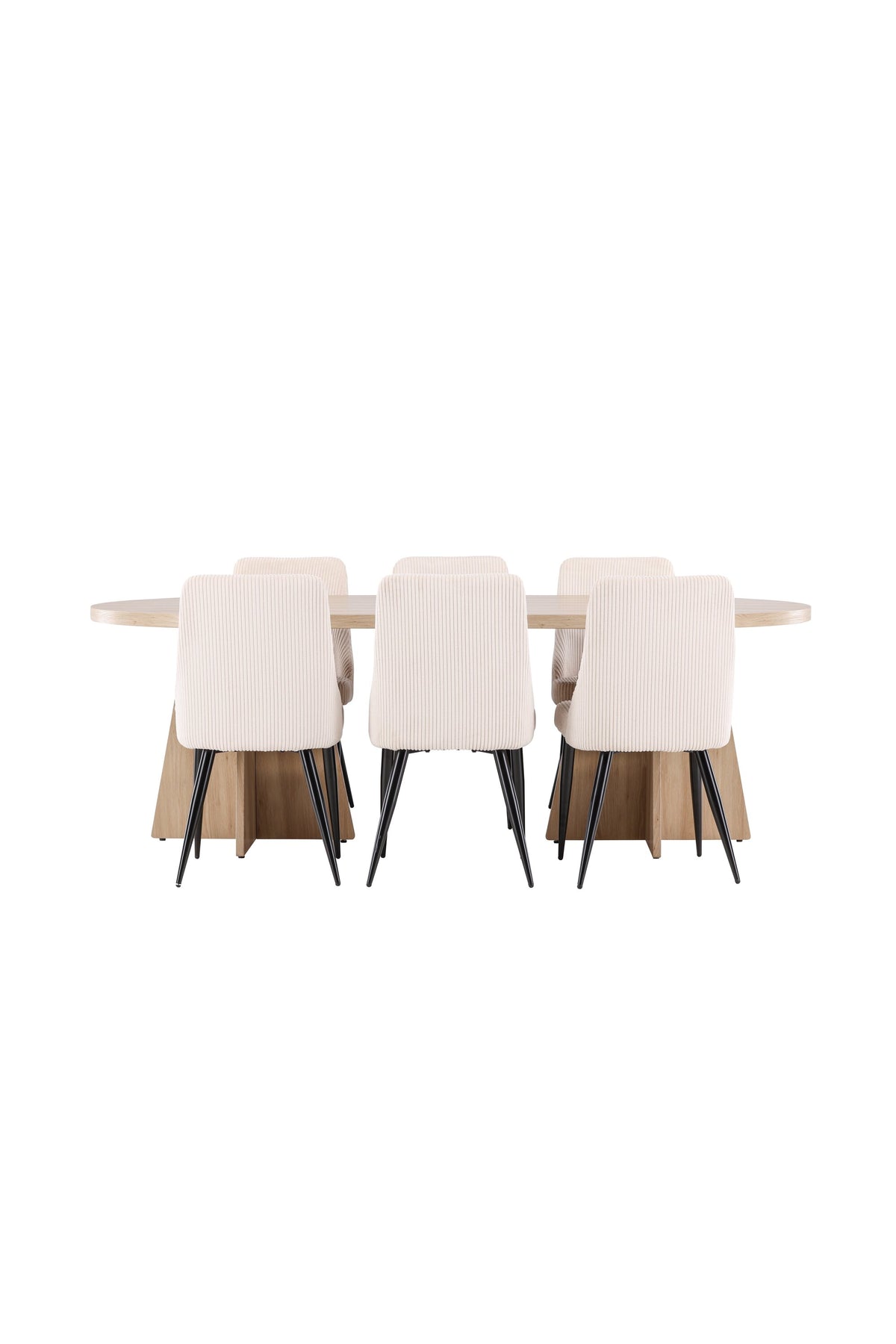 Bootcut Matbord med Leone Stolarna – MDF