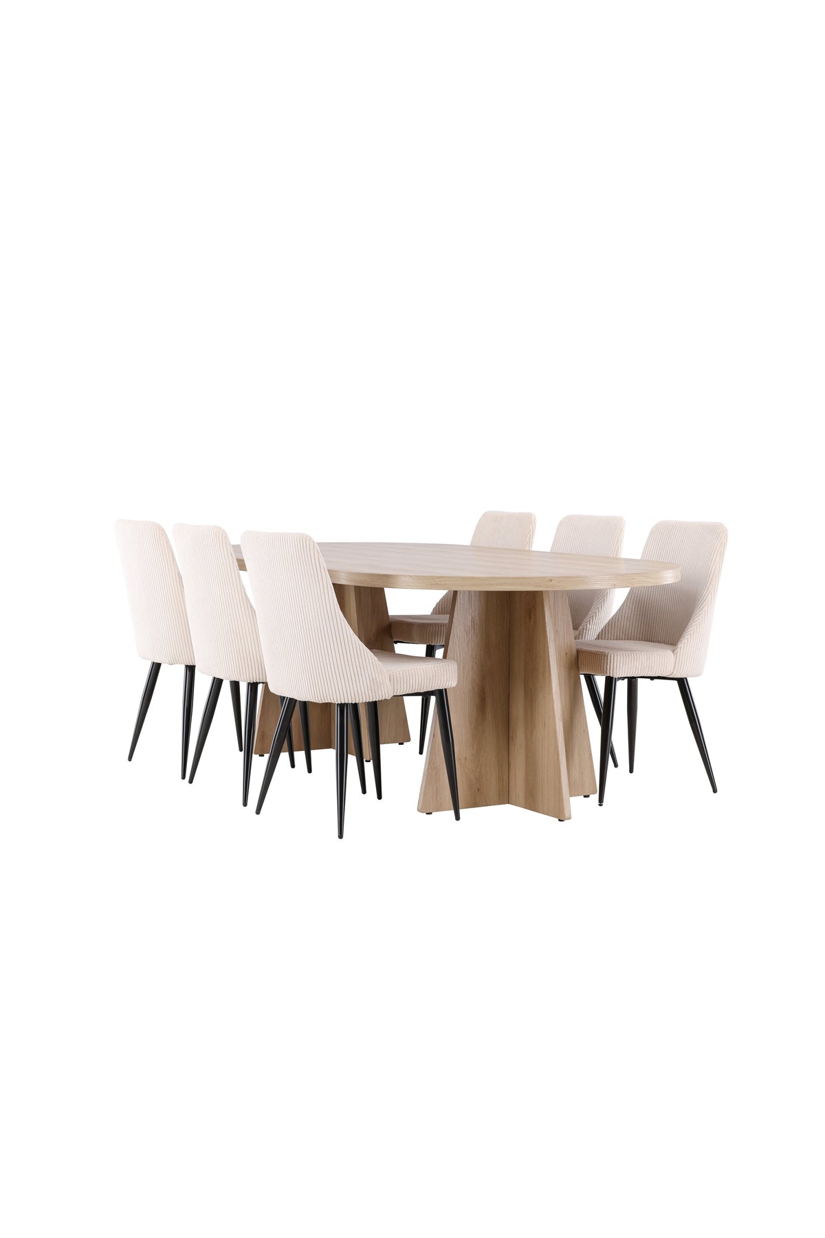 Bootcut Matbord med Leone Stolarna – MDF