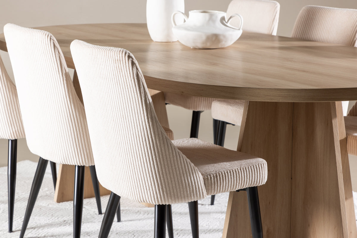 Bootcut Matbord med Leone Stolarna – MDF