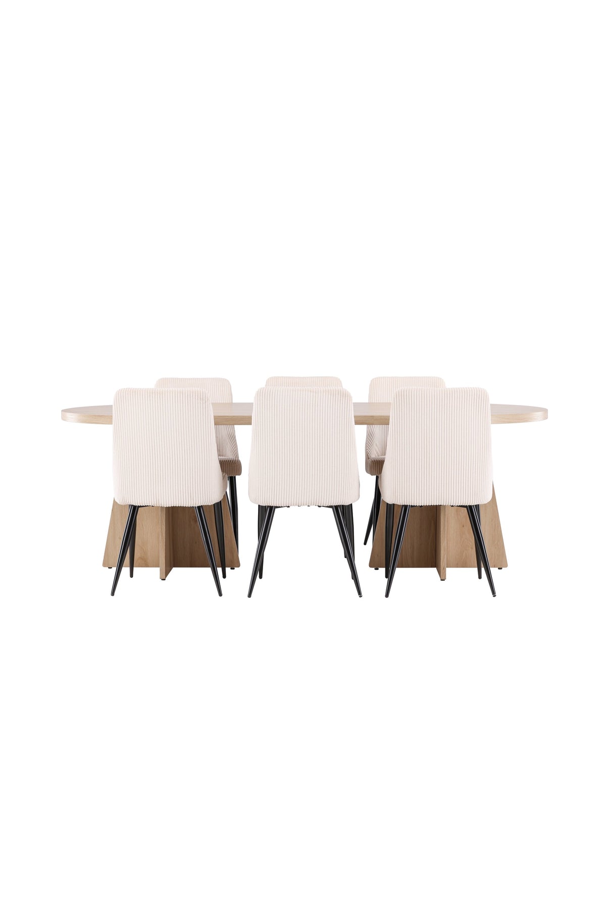 Bootcut Matbord med Leone Stolarna – MDF