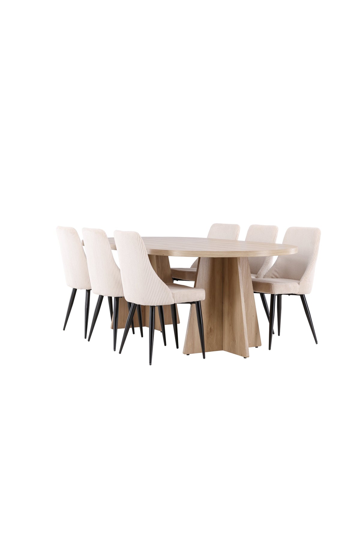 Bootcut Matbord med Leone Stolarna – MDF