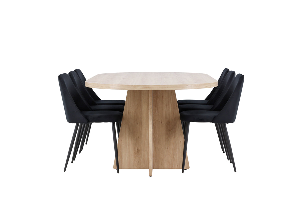 Bootcut Matbord med Night Stolarna – MDF