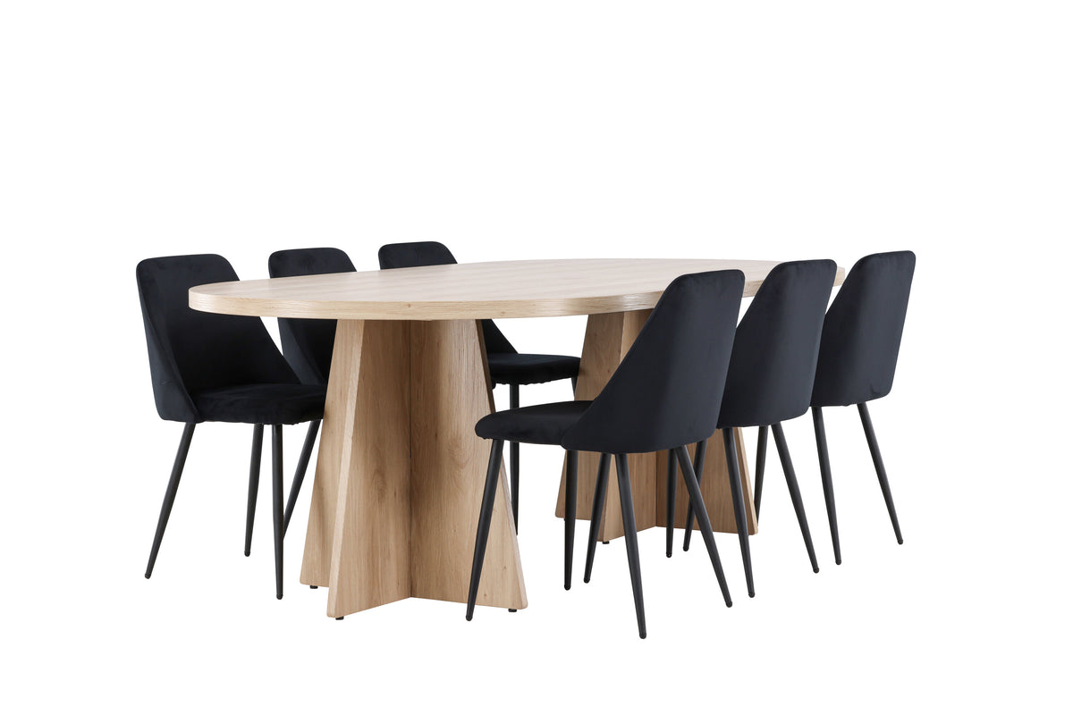 Bootcut Matbord med Night Stolarna – MDF