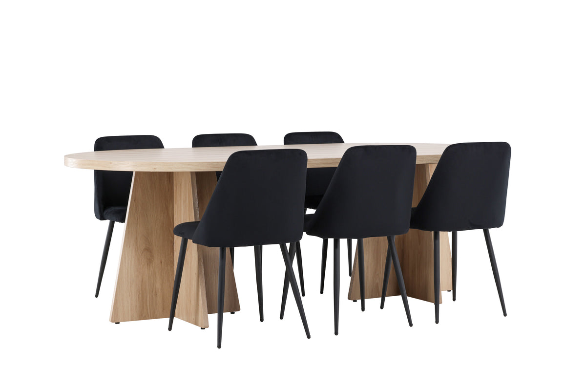 Bootcut Matbord med Night Stolarna – MDF