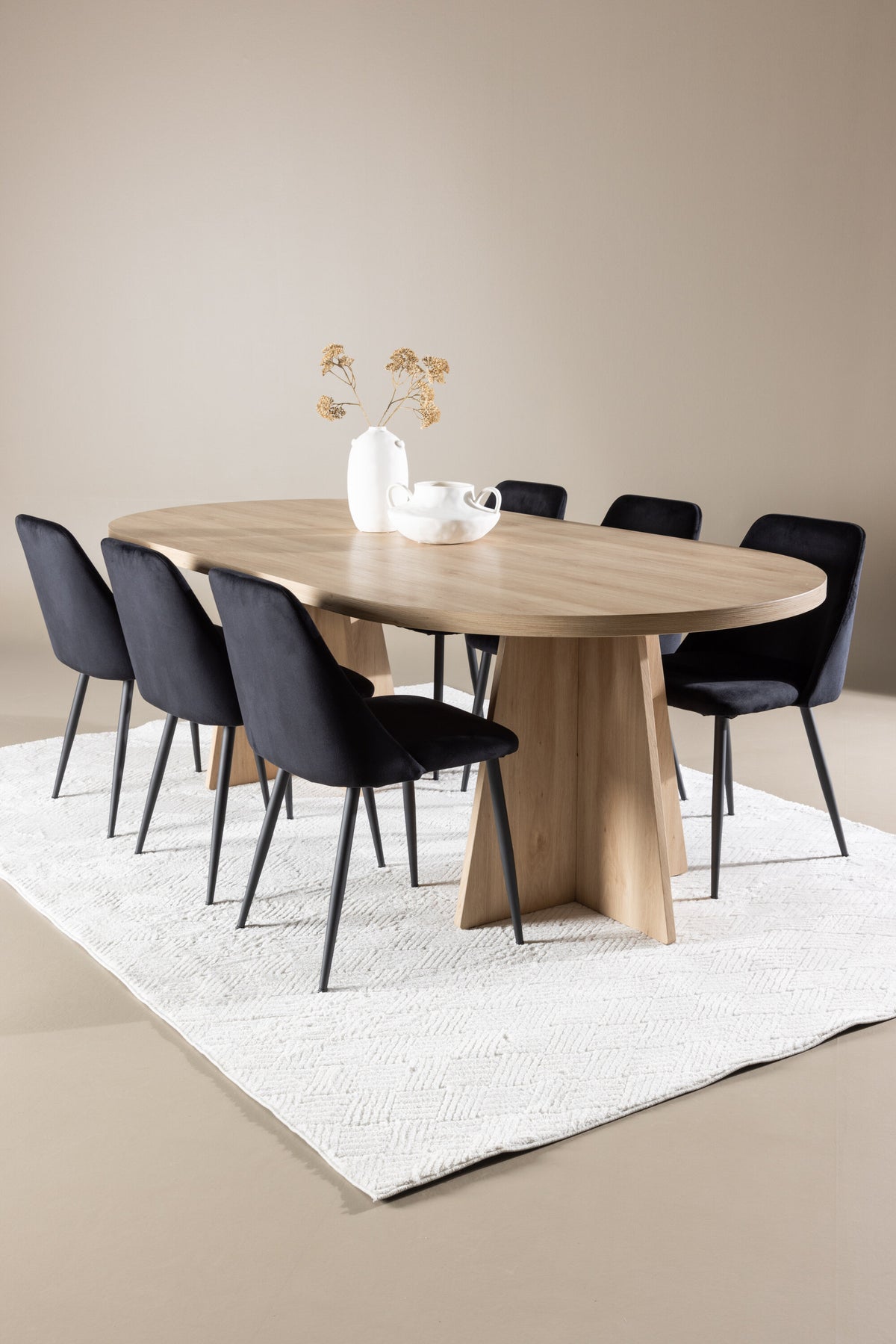 Bootcut Matbord med Night Stolarna – MDF