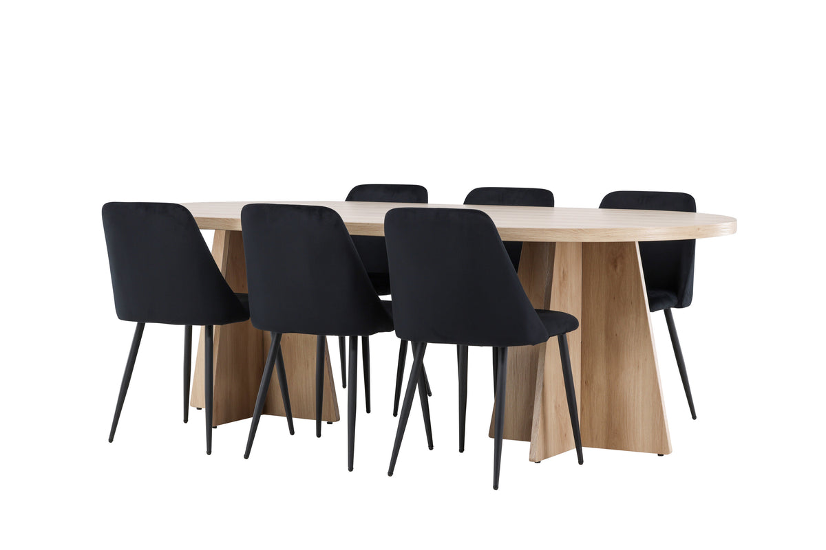 Bootcut Matbord med Night Stolarna – MDF