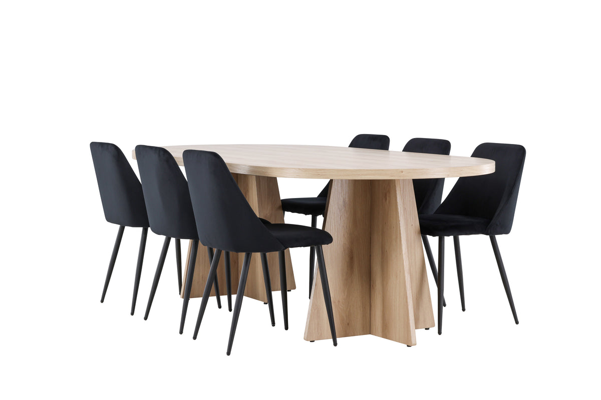 Bootcut Matbord med Night Stolarna – MDF