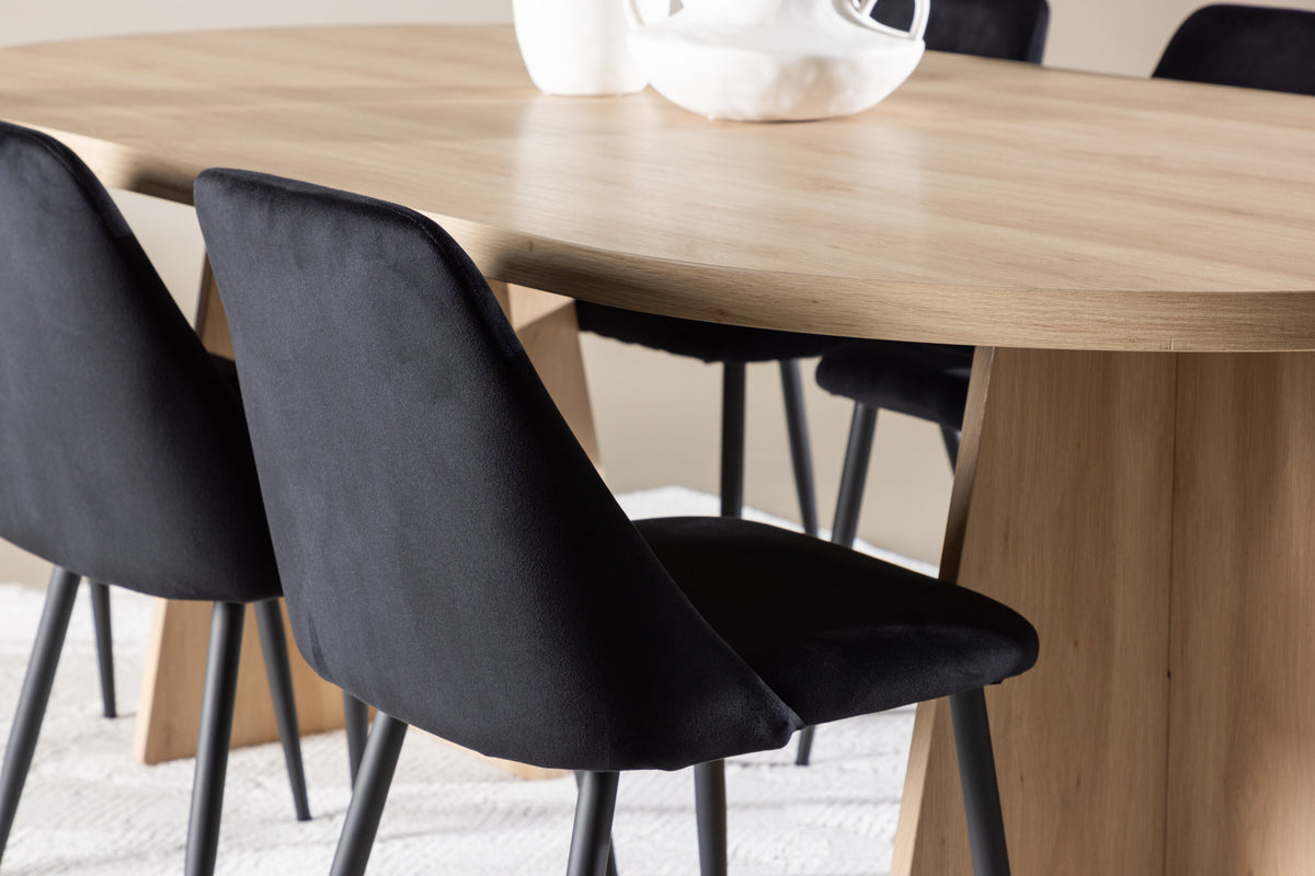 Bootcut Matbord med Night Stolarna – MDF