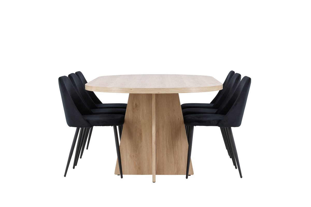 Bootcut Matbord med Night Stolarna – MDF