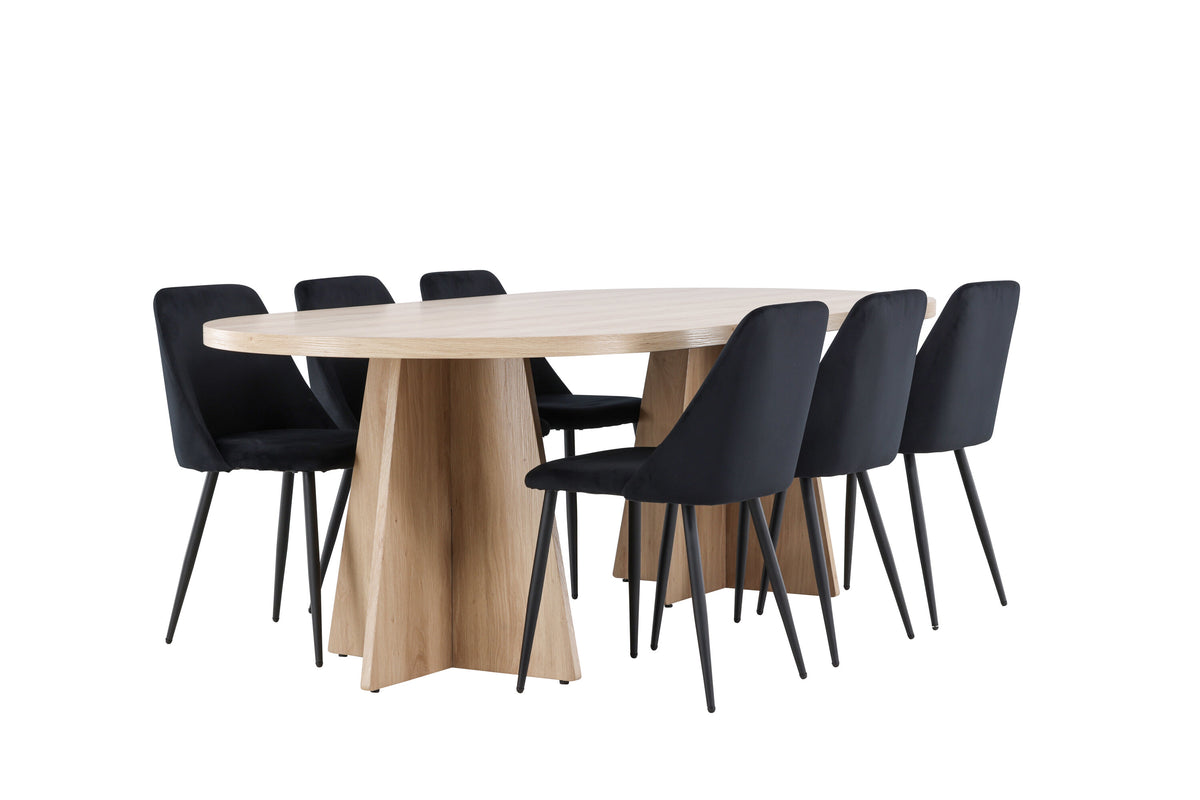 Bootcut Matbord med Night Stolarna – MDF