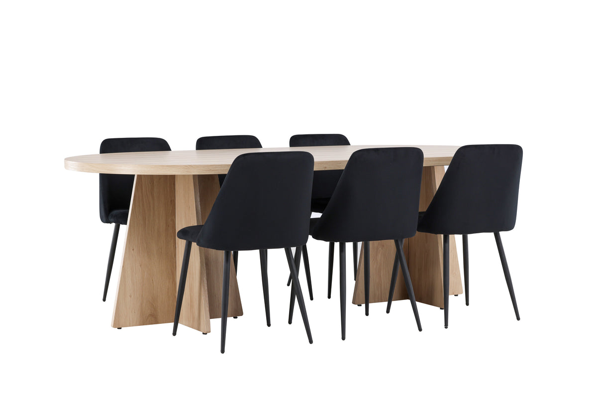 Bootcut Matbord med Night Stolarna – MDF