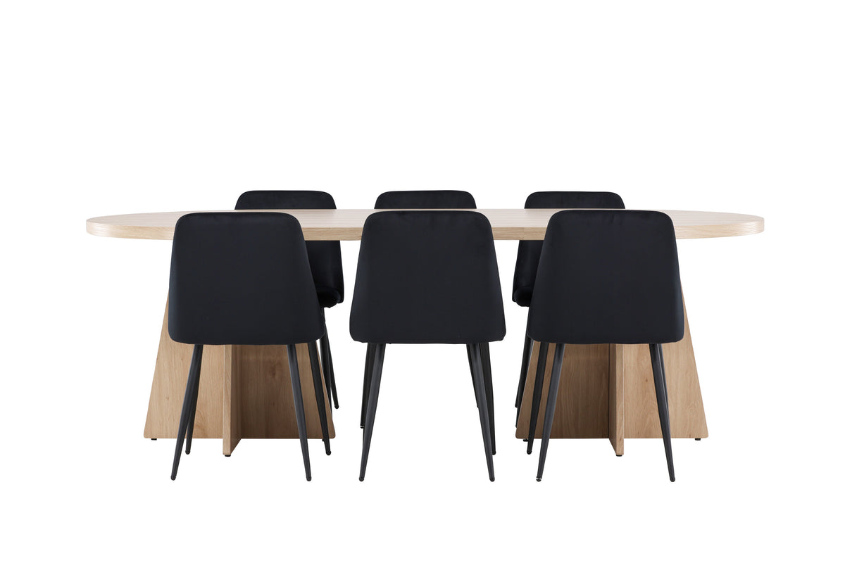 Bootcut Matbord med Night Stolarna – MDF