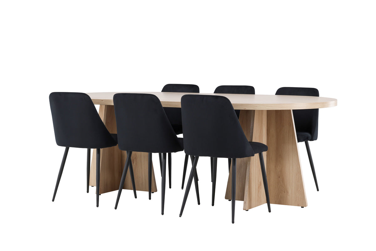 Bootcut Matbord med Night Stolarna – MDF