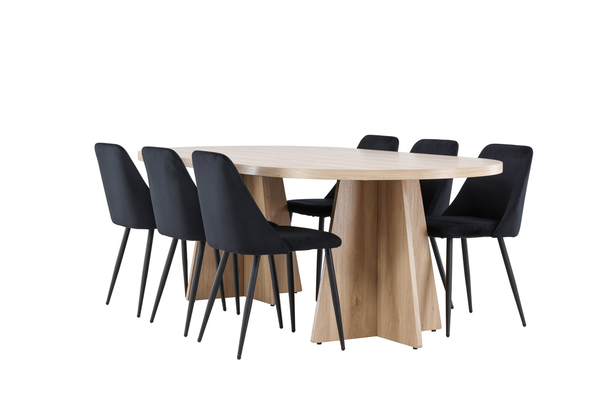 Bootcut Matbord med Night Stolarna – MDF