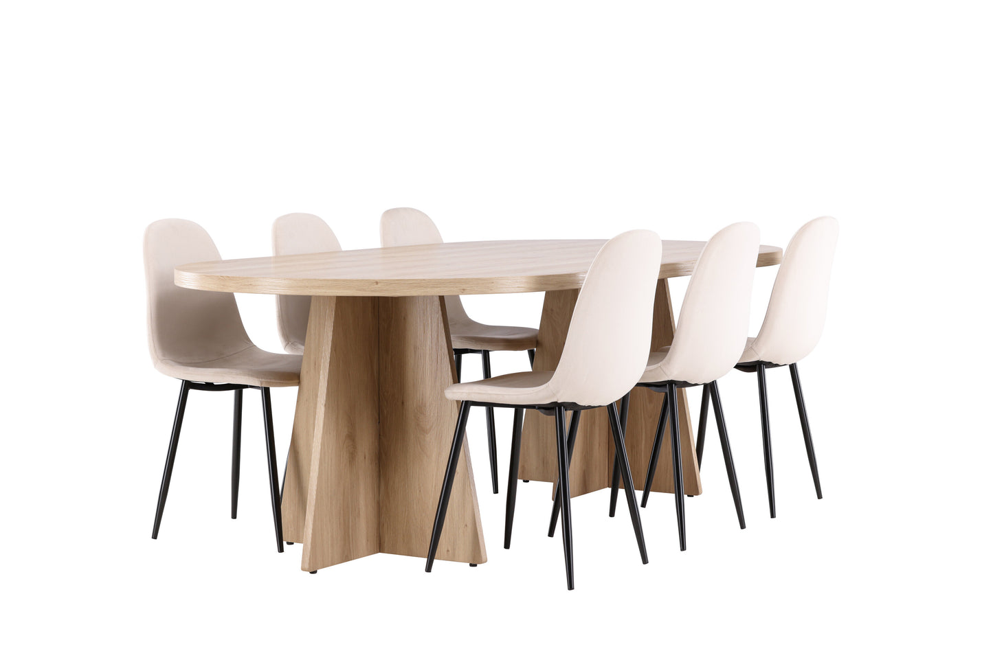 Bootcut Matbord med Polar Stolarna – MDF