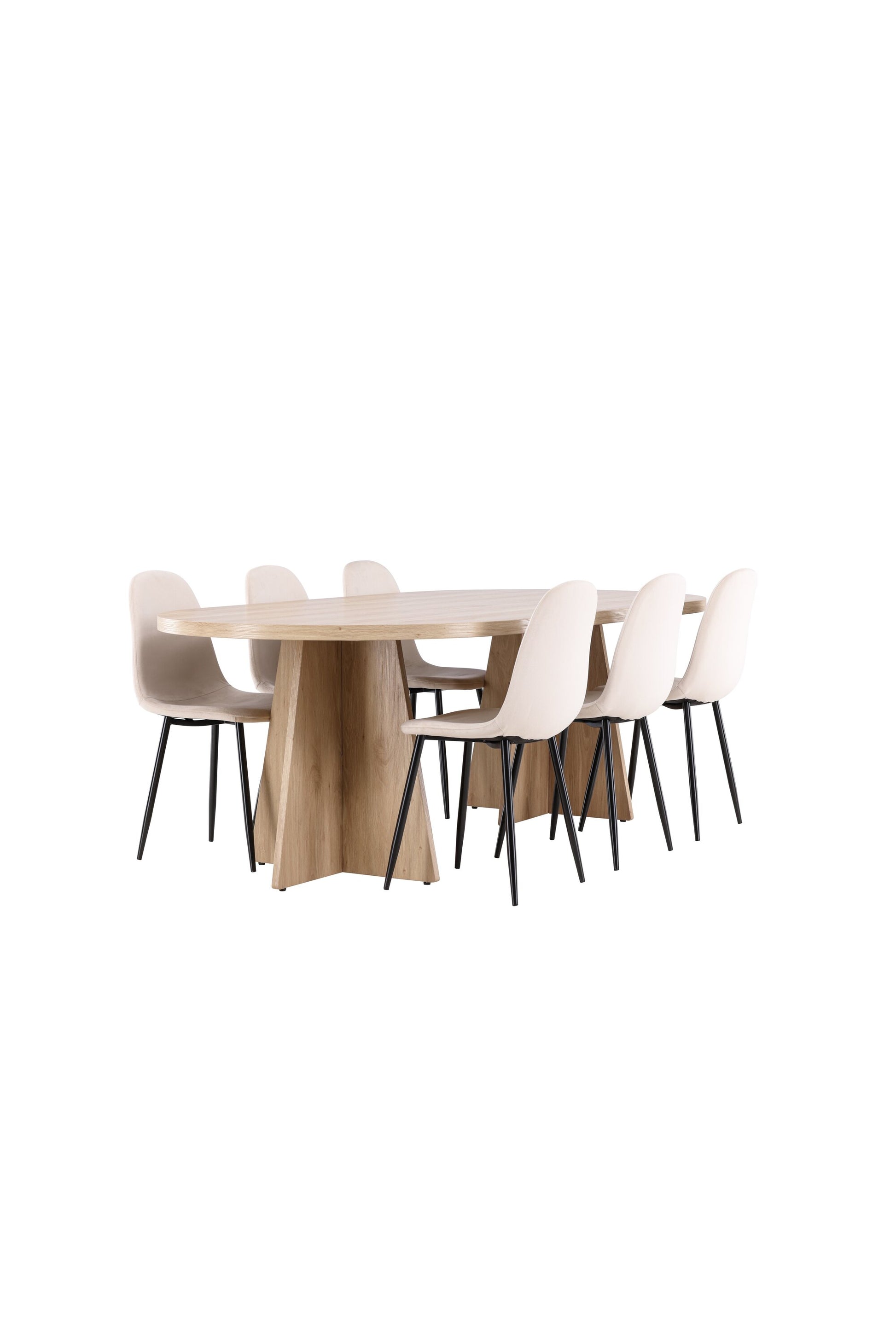 Bootcut Matbord med Polar Stolarna – MDF