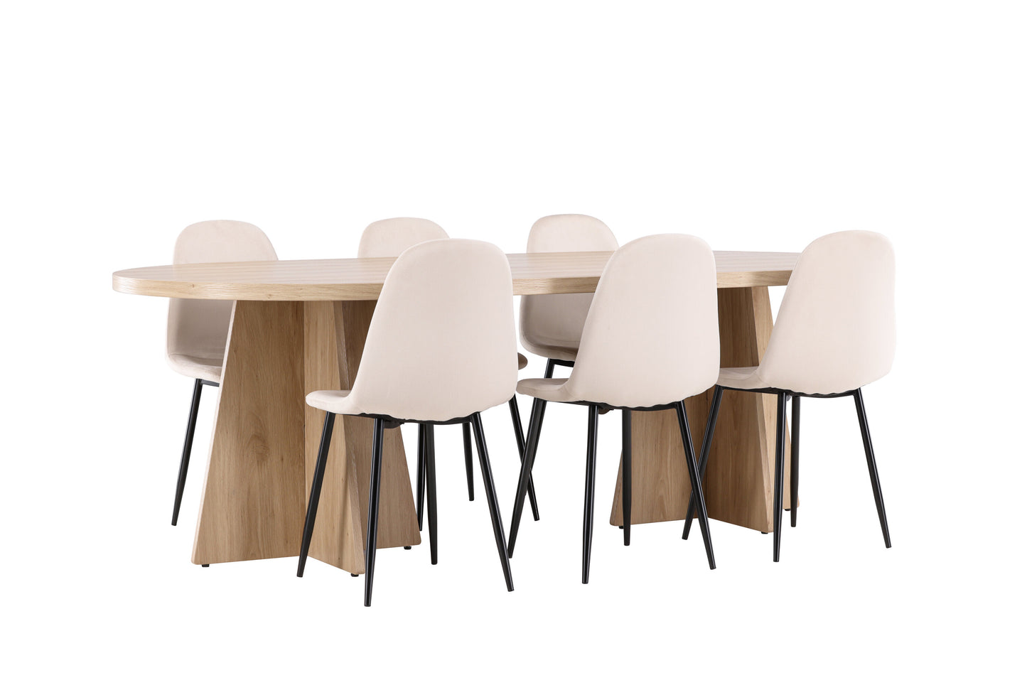 Bootcut Matbord med Polar Stolarna – MDF
