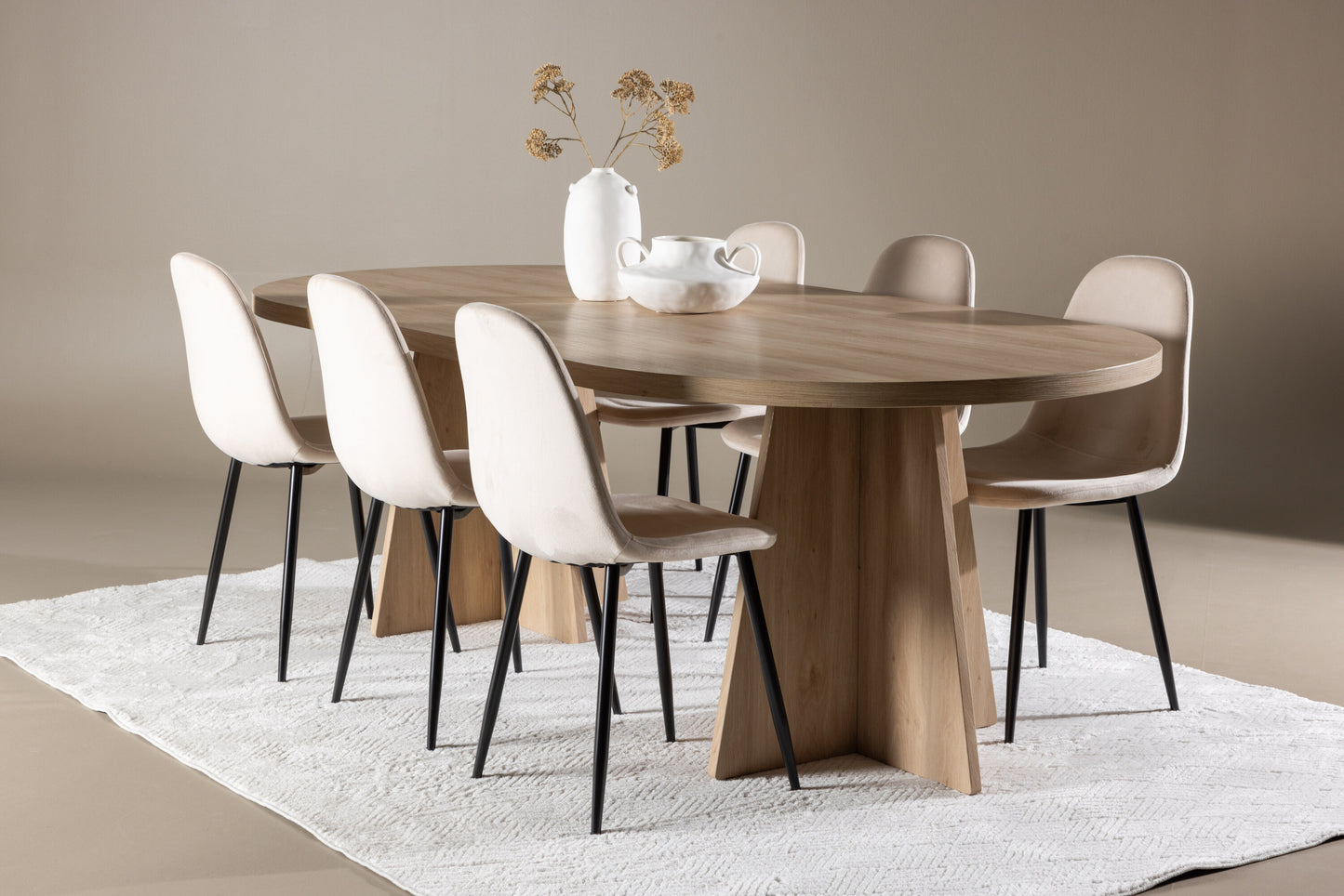 Bootcut Matbord med Polar Stolarna – MDF