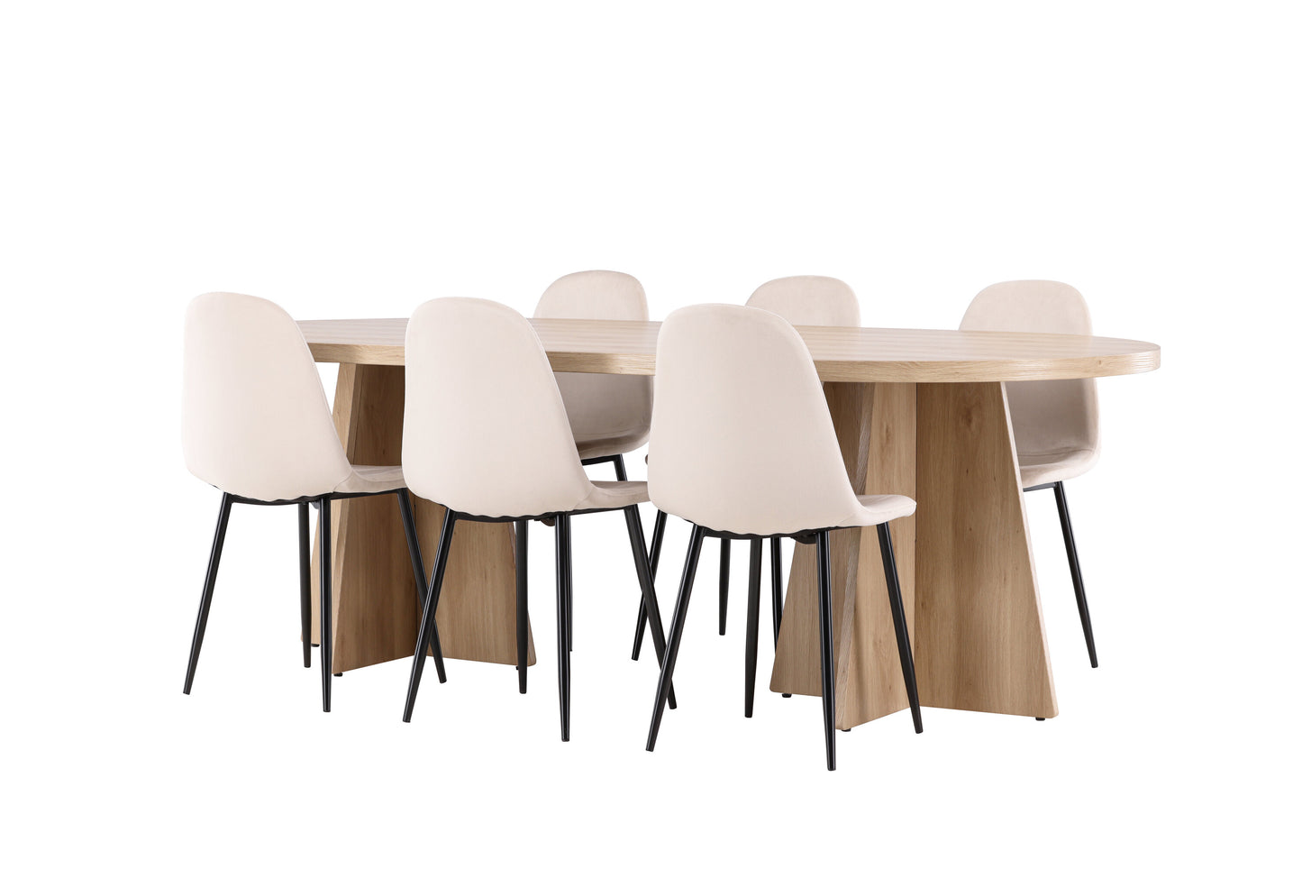 Bootcut Matbord med Polar Stolarna – MDF