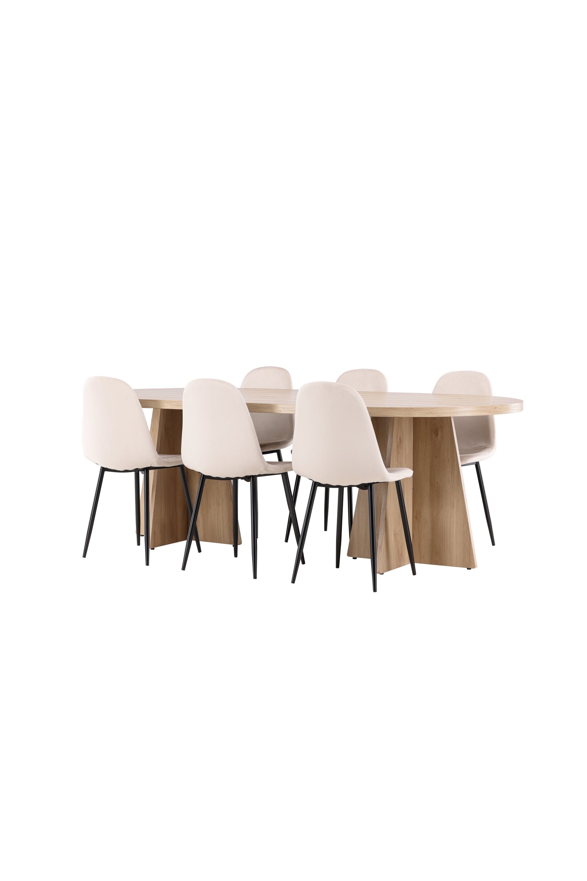 Bootcut Matbord med Polar Stolarna – MDF