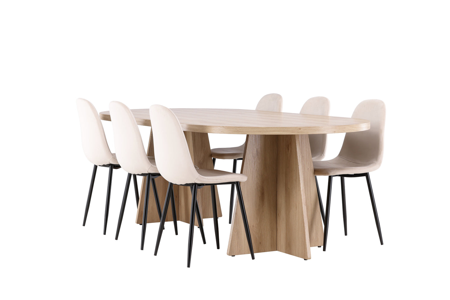 Bootcut Matbord med Polar Stolarna – MDF