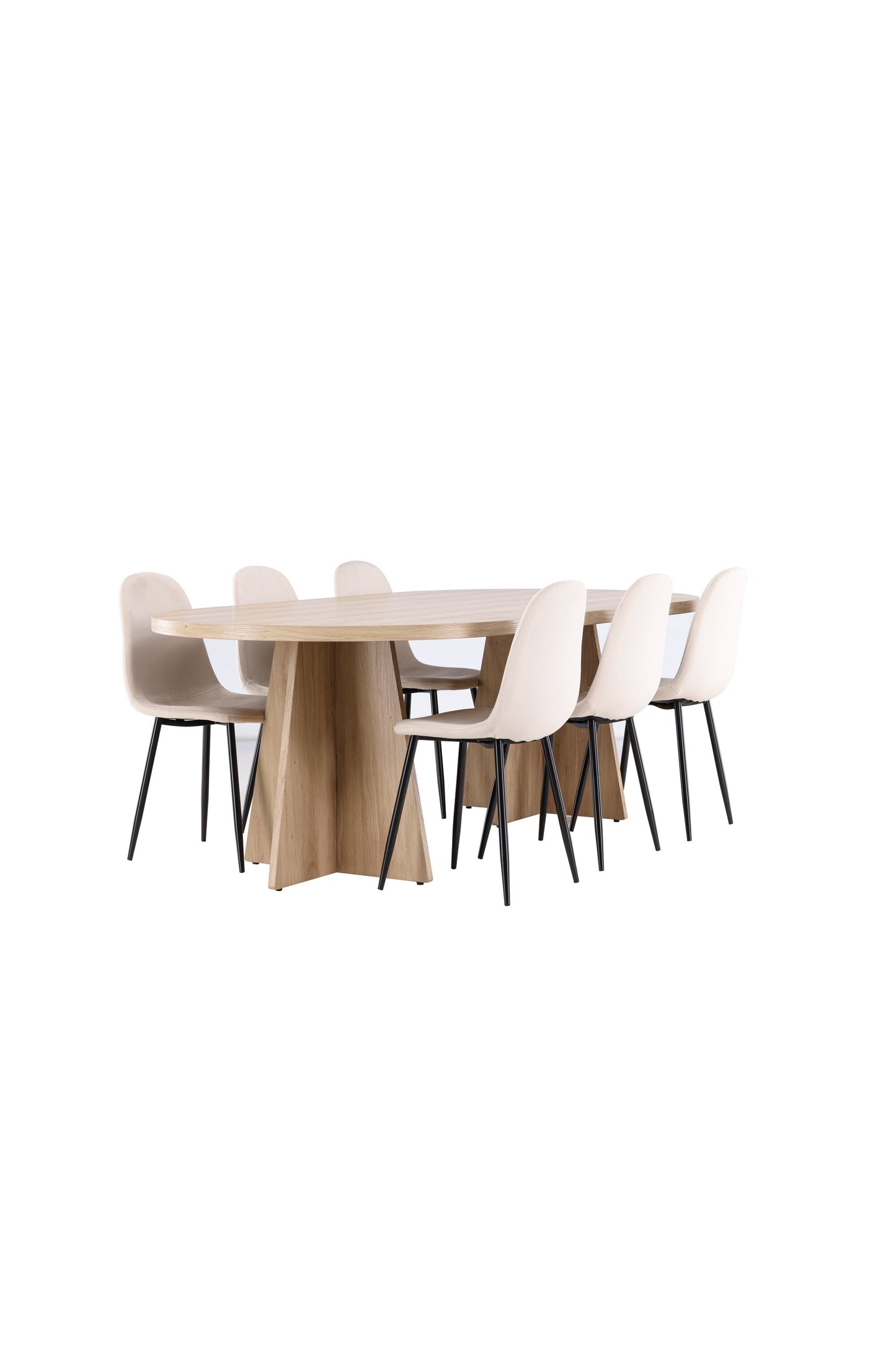 Bootcut Matbord med Polar Stolarna – MDF