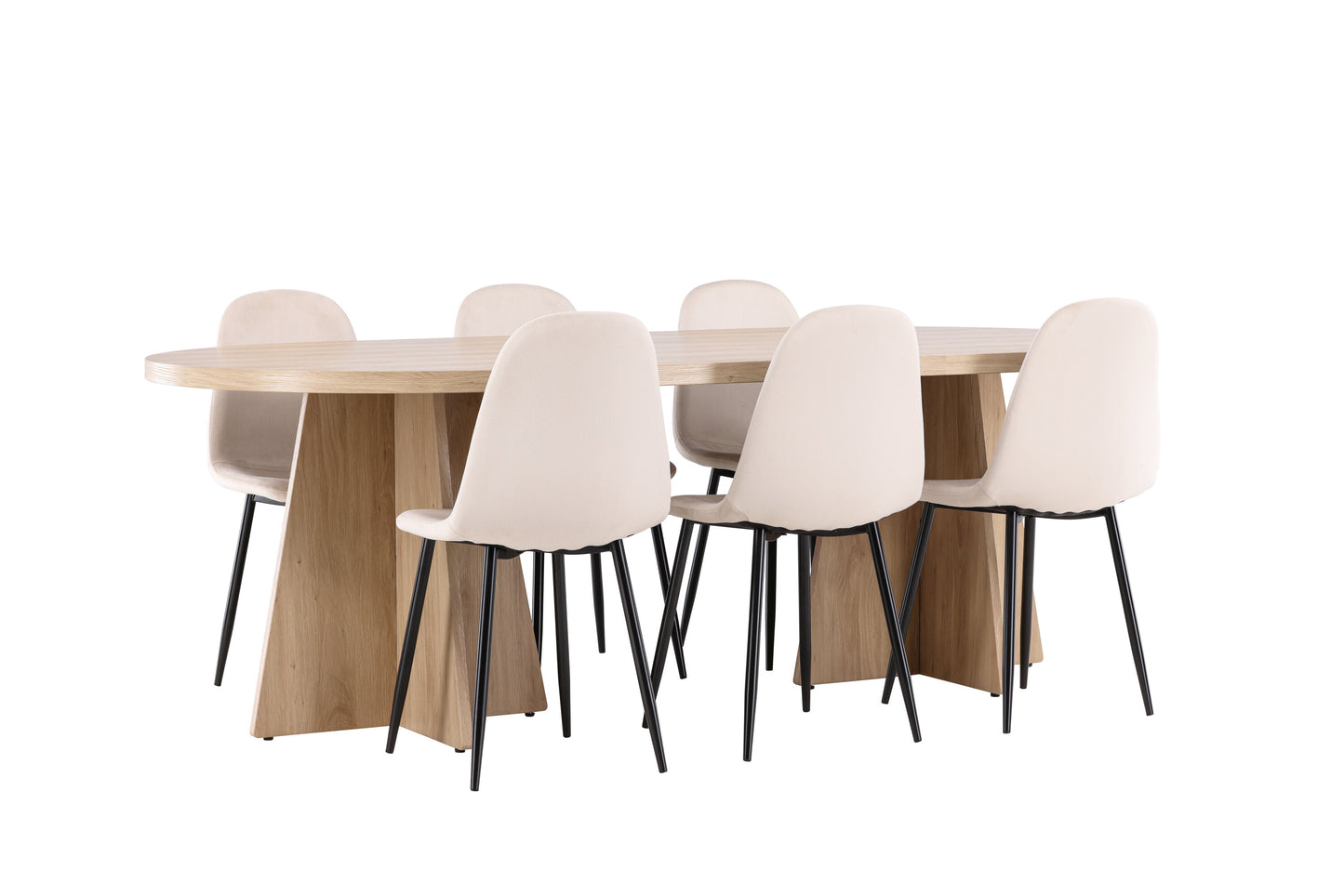 Bootcut Matbord med Polar Stolarna – MDF