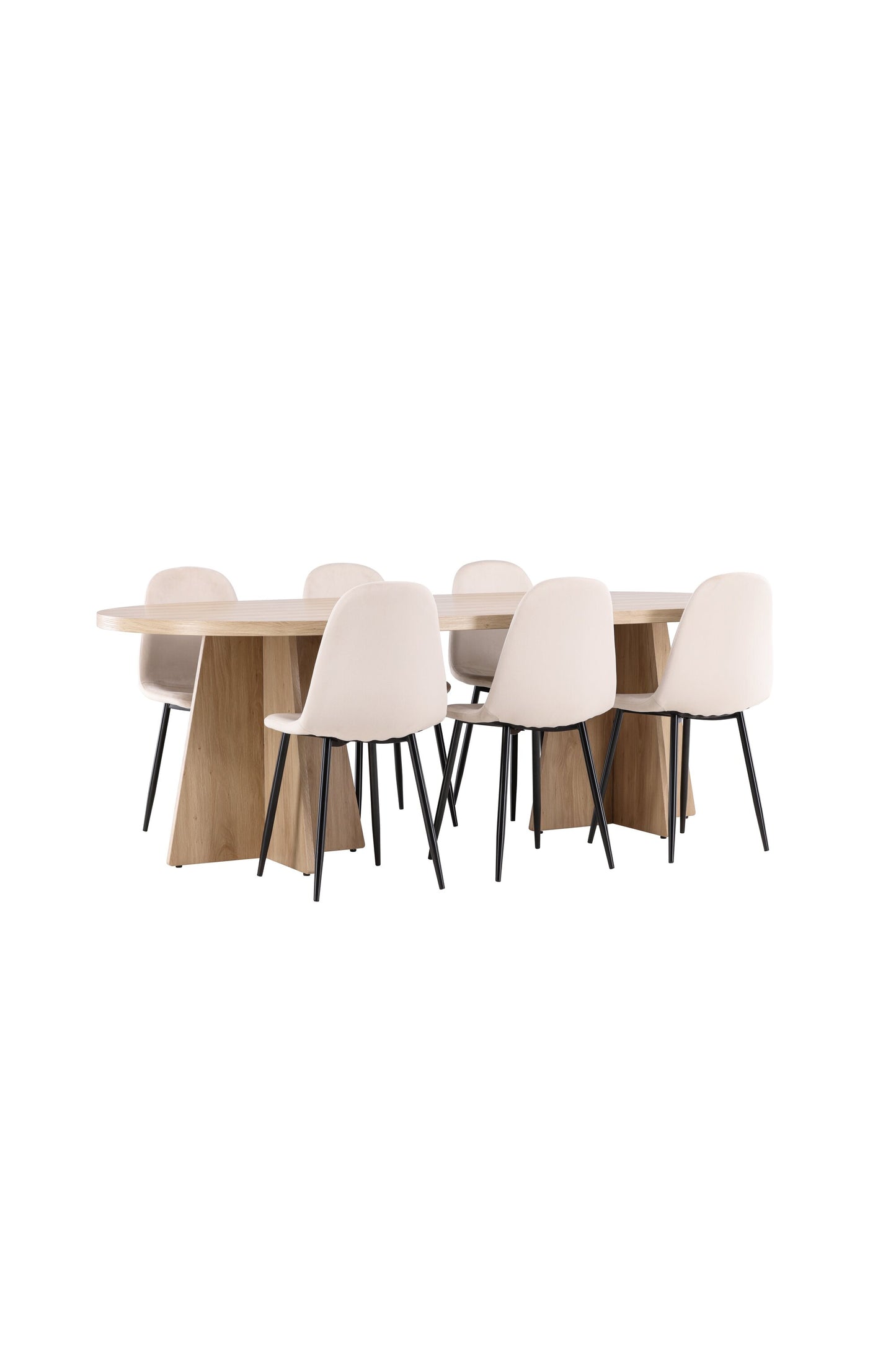 Bootcut Matbord med Polar Stolarna – MDF