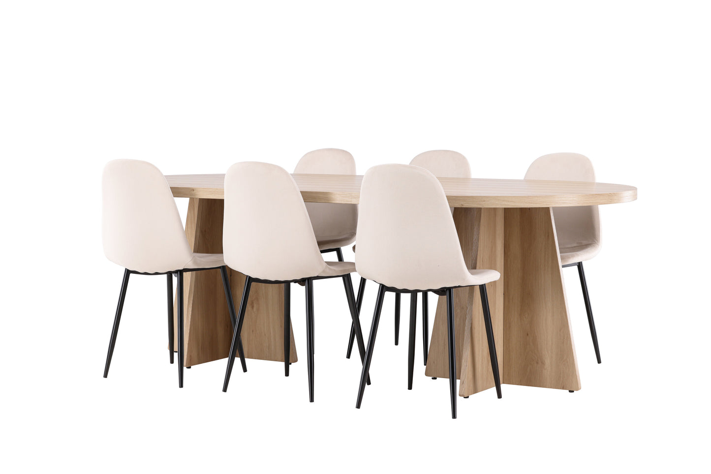 Bootcut Matbord med Polar Stolarna – MDF