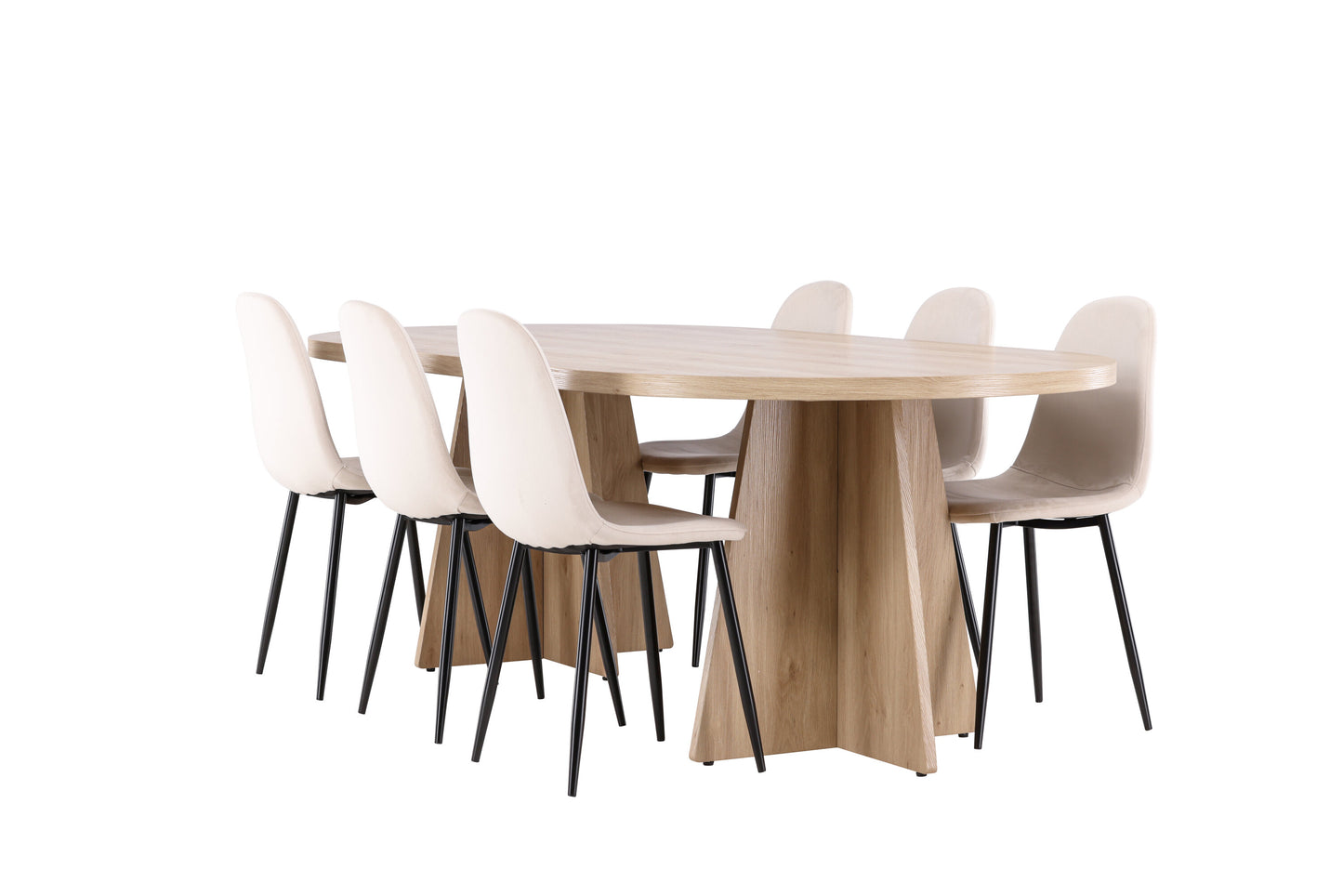 Bootcut Matbord med Polar Stolarna – MDF